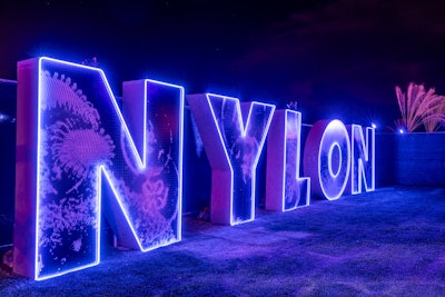 Giant signage also popped up throughout festival weekend, like this display from NYLON House.