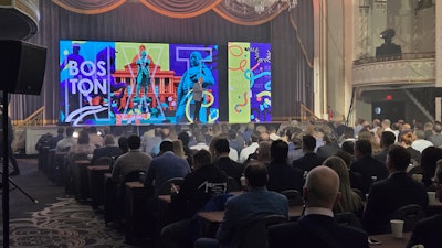 A giant 30-foot-wide LED wall served as the backdrop for the main stage.