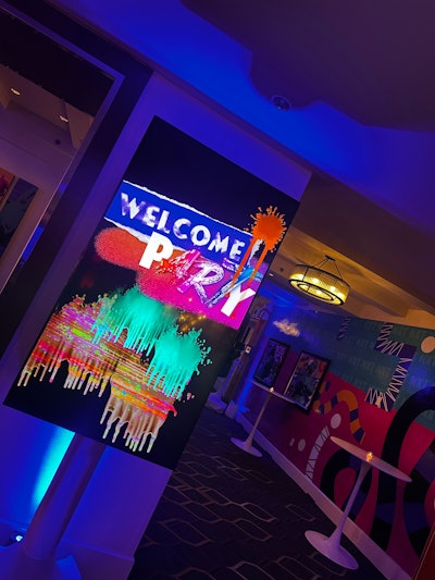 The 700-attendee welcome party—or rather the “Welcome pARTy,” as a play on the art theme—was held in the ballroom.