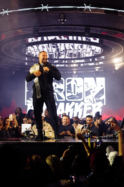 Following the WWE Hall of Fame ceremony on April 18, Metro Boomin (pictured), Aljamain Sterling, O’Shea Jackson Jr., and more celebrated at LIV Las Vegas, as part of the WrestleMania After Dark event series.
