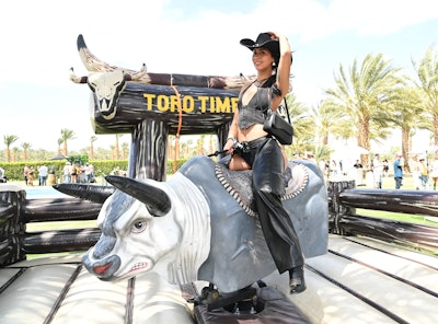A mechanical bull took center stage.