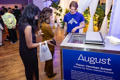 August Novelties' Cerulean Sunset ice cream bars were served during the after-party.