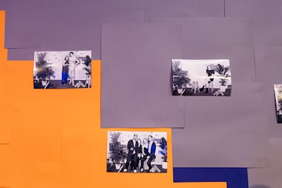 The photos were incorporated into a growing wall collage that transformed throughout the evening.