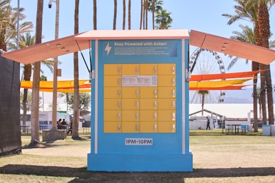As part of its Coachella activation, Anker also built a network of premium charging stations across the festival. These sleek, solar-assisted charging lockers offered secure, hands-free charging.
