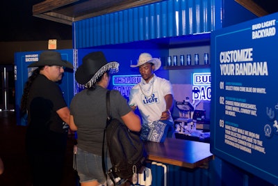 Visitors could customize their own festival bandanas.