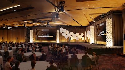 'This technology gives us the ability to show the client exactly what they can expect when it comes to their event,' explains Lilley. (Pictured: a final rendering.)