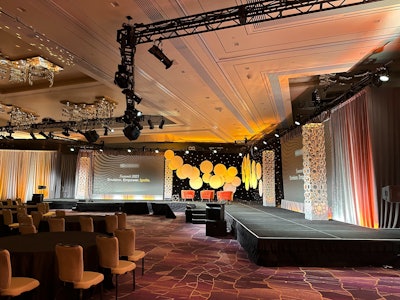 Pictured: the finished, in-person stage design!