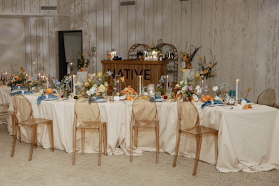 Initially planned as an alfresco event, the farewell dinner was ultimately moved indoors due to inclement weather.