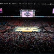 Once again, GoVision’s large-scale video displays were on site at the tournament, including the center-hung hexagon screen suspended over the Alamodome court in San Antonio. The eight-sided video screen comprises nearly 1,000 LED panels and weighs more than 42,200 pounds.
