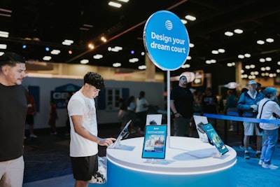 Attendees were also able to design their dream basketball court using AI technology.