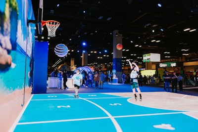 Attendees tested their shooting skills.