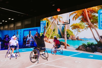 AT&T donated $10 for every basket made at the Fan Fest (up to $100,000) to the South Texas Business Partnership and Compudopt, which provides access to computers.
