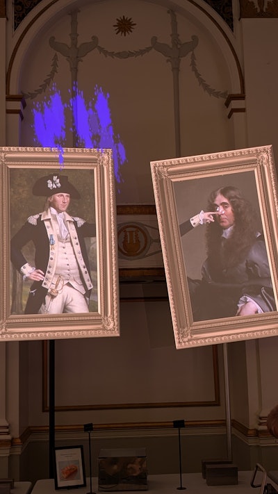 Yes, that's George Washington booping someone's nose.