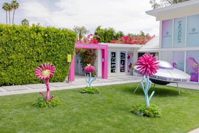 Art installations were dotted throughout the space.