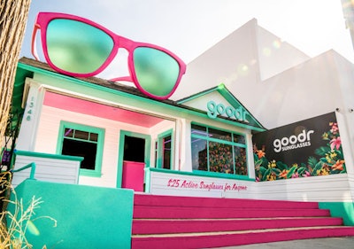 Bring in eye-catching, oversize versions of the product.