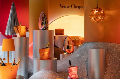In 2022, Veuve Clicquot celebrated 250 years with Solaire Culture, the company's first-ever global traveling exhibition. The experience evoked Veuve Clicquot’s legacy through a variety of installations—including works from 10 woman artists who were asked to create original pieces inspired by Madame Clicquot and the Champagne house. The exhibition featured museum-like rooms that highlighted the history of the brand. More than 80 archival objects and historical pieces were on display—and in one photo op-friendly room, bottles were treated like works of art. See more: Veuve Clicquot Celebrated 250 Years by Honoring Its Audacious Namesake