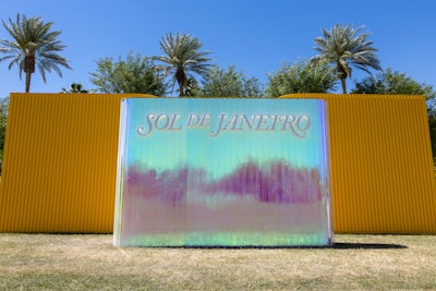 Beauty brand Sol de Janeiro also grabbed attention with an iridescent façade for its 30-by-30-foot activation, produced by MKG.