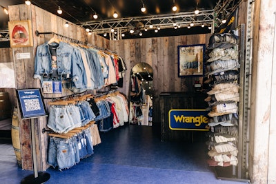 The space offered exclusive Stagecoach merch and a custom denim bar, plus cold cocktails from Desert 5 Spot's signature bar.