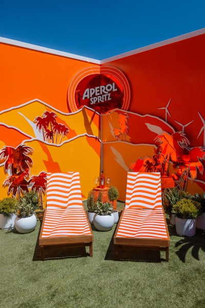 'Aperol has always been about bringing people together and creating moments of joy,' said Allison Varone, Campari America's head of marketing. 'For our third year at Coachella, we wanted to create a space where festivalgoers can immerse themselves in the spirit of Aperol. The new experience in the Aperol Spritz Piazza is our way of offering something spontaneous and exciting every day, making Coachella 2025 even more memorable for everyone who joins the joy.'