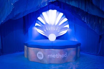Haircare brand Method unveiled 'Dream in the Desert,' an immersive, multisensory activation inspired by its latest innovation, Dream Foam body wash. The activation, produced by Revolution Marketing, transported guests to four surreal dream worlds—including 'Iridescent Shore' (pictured)—all inspired by the brand's different Dream Foam fragrances.