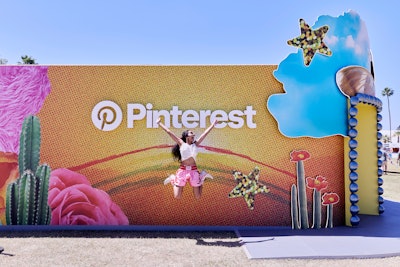 The eclectic space was based on research that weekly Pinterest users are likely to attend multiple music festivals, and are using Pinterest to plan and shop their fits. The space also emphasized this festival season’s top beauty and fashion trends, as predicted by Pinterest’s expert trend forecasters and based on user search data. “Searches for Coachella start spiking at the beginning of the year on Pinterest and nearly half of those searches are driven by Gen Z,” said Sara Pollack, vice president of global consumer marketing at Pinterest. “This gives us an early peek into what trends are likely to pop this festival season. We’re excited to help festivalgoers put a new spin on their identity by exploring and shopping the trends on Pinterest, and to give Coachella fans the opportunity to create an aesthetic all their own at the festival with our stylists and trend experts.”