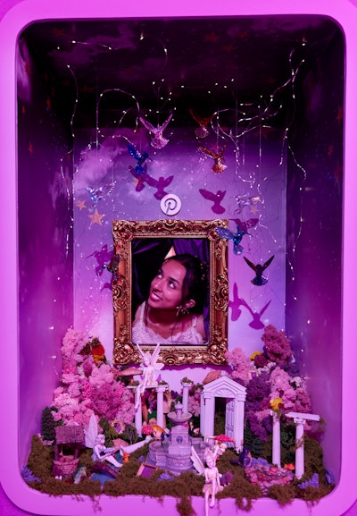Decor in the Pinterest space was inspired by this year’s top festival trends and the brand's collage feature. In the styling area, on-site stylists helped visitors remix their look with trend-inspired upgrades and accessories before heading to the photo studio to have their portrait taken by a professional photographer. This photo was then added to one of Sattar’s collages, allowing fans to become part of the artwork.