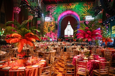 Projection mapping helped immerse guests into the theme.