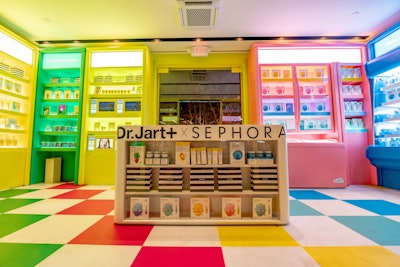 The vibrant pop-up was styled after a Korean mini-mart. Shoppers could explore curated product displays, test skincare favorites, and experience K-beauty firsthand through design details inspired by everyday Korean convenience stores.