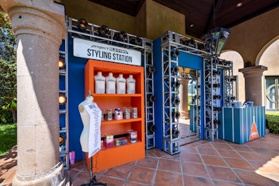 Project Runway was represented by a styling station.
