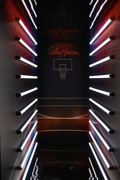 Shiraz also designed a branded video tunnel, where a director of photography captured guests as they created their own courtside content.