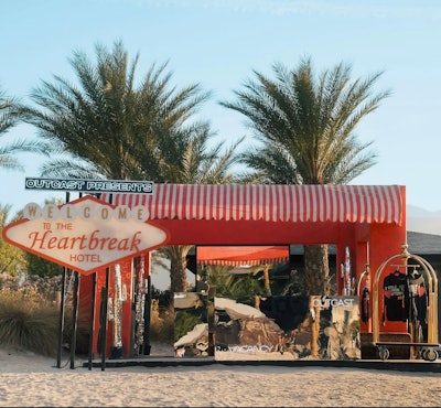 Outcast clothing brought its Heartbreak Hotel fashion pop-up beachside at RODEO NIGHTS, offering limited-edition, rodeo-inspired hoodies that became a highly in-demand event swag item. Also, Rivian showcased its innovative truck models, bringing cutting-edge technology and WiFi connectivity to the desert landscape.