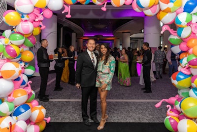 Appropriately, there was also an archway made from actual beach balls. The event raised funds for the Miami Beach Chamber Education Foundation, which supports public school students with expanded access to education, mental health resources, and career opportunities.