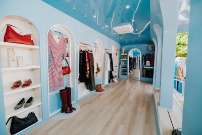 Inside the Walmart-blue mobile store, consumers could engage with new clothing lines via shoppable QR codes and receive style advice along—including color consultations—on-site. Attendees walked away with a tote bag of goodies and a custom-engraved e.l.f. lipstick.