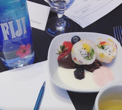 Dietrich snapped this photo of her fruit sushi during a morning break at the FICP conference.