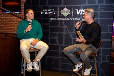 The event celebrated the newest NFL players and was open to Marriott Bonvoy Visa cardholders. It featured local cuisine, gifting, and appearances from Packer legends Clay Matthews and Jordy Nelson.