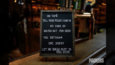 The bar was filled with local colloquialisms and Midwestern jokes.