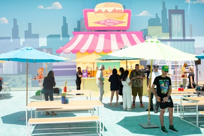 Themed serving stations helped immerse guests in the show's animated world.