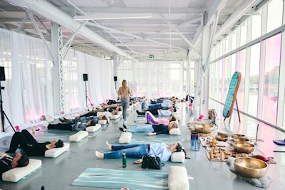 The Embody Lab was a space for participants to relax and refresh. Here, attendees were taken through sound-based practices with breathwork to help reduce stress and enhance emotional regulation.