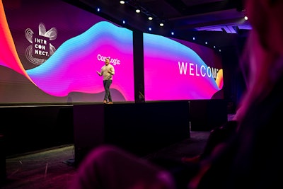 Garret Gray, president of Cotality's Protect Business Unit, opens the general session.