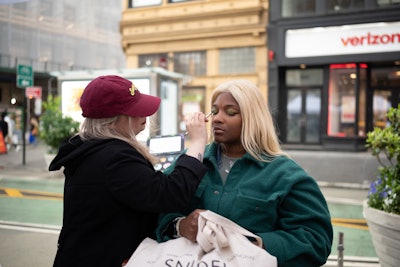 Visitors could take part in a photo shoot with an on-site glam squad and a photographer to get “thirst trap” profile pics. NYC matchmaker Emma Wahl was also on site offering real-life chemistry tests. Plus, visitors could enter to win a date night experience featuring a reservation at Michelin-starred Korean steakhouse COTE.