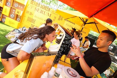 Festivalgoers could try out Derma-Reader skin scanners, which evaluate skin using clinical imaging technology, measuring over 11 skin attributes both on and below the skin surface.