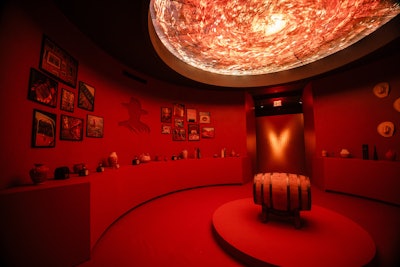 The foyer of the museum was transformed for the brand takeover.