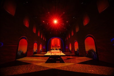 The 36,000-square-foot space features 26-foot-high projectors and LED mirrored infinity rooms. There are a total of 15 different rooms to explore.