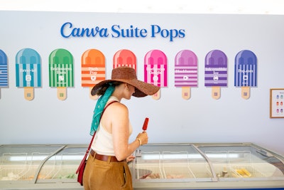 In another space, guests got a hands-on exploration of Canva’s newest tools, including product demos, playful Canva AI viewfinders, and ice-cold popsicles to keep ideas (and guests) refreshed. As a nod to the behind-the-scenes work that powers Cannes each year, Canva also hosted a special Experiential Brunch at the cabana, bringing together brand experience makers for a moment of recognition, connection, and celebration.