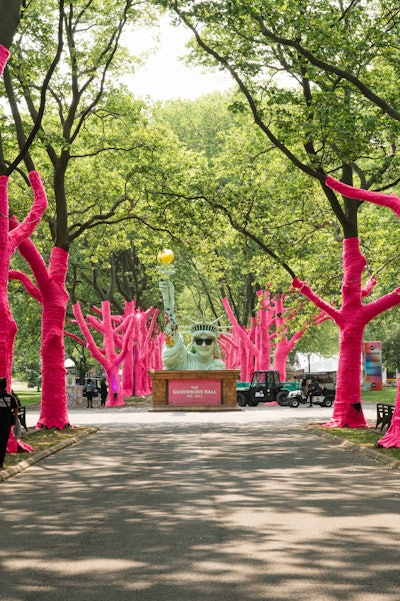 For this year’s festival, floral and event design company East Olivia designed two main creative experiences: the “wacky” forest and the pink fur forest. 'These vibrant, playful installations were all about transforming the festival grounds into a colorful wonderland where every tree felt like a character in its own story,' said Kelsea Olivia, founder and creative director of East Olivia.