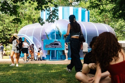 Electrolit was also on site helping fans stay hydrated in between sets at the Hydration House.