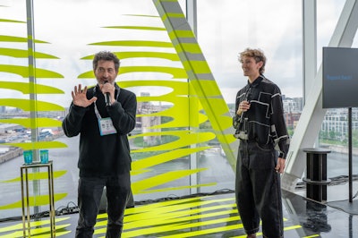 Beth Goldberg and Spencer Baim from Jigsaw (a Google incubator) brought their live workshop, ‘’Listening at Scale: AI, Community, and the Future of Dialogue,' to the Port of Montreal Tower.