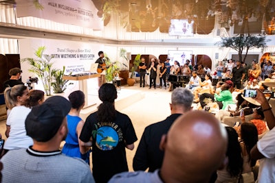 To close out the week, Marriott spotlighted music and culture with acoustic performances and intimate reflections from actor Miles Caton and artist WizTheMC. The pair spoke about how creativity is shaped by cultural experiences, sharing original and unreleased music in a relaxed lounge setting. All three events took place at the Marriott Bonvoy Lounge at JW Marriott Cannes. The events were produced by BMF.