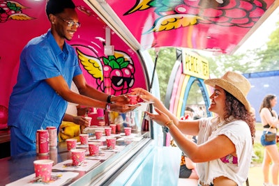 Attendees could also grab Slurpee and Razzleberry Tea samples.