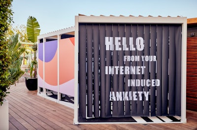 One of the Cannes Lions 2022's most talked-about activations was Pinterest’s vibrant space, produced by Amplify. Rather than focusing on heavy programming or brand promotion, the space aimed to serve as an inspiring oasis for creators. In a memorable touch, guests entered through an immersive, black-and-white tunnel that used word art and sounds to emphasize the distractions and anxiety the internet can often bring to people's everyday lives. As guests emerged from the tunnel, they were greeted by serene ocean views and a colorful space that intended to highlight everything that was different about Pinterest in comparison to its online counterparts. See more: Cannes Lions 2022: How Top Brands Drew Attention at the Jam-Packed Festival of Creativity
